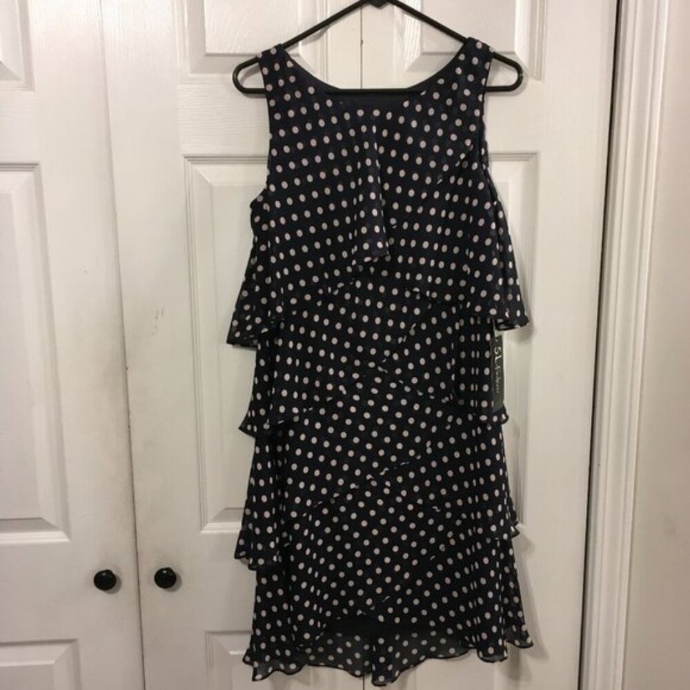 S.L. Fashion Layered Navy Dress